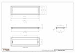 7x24.5 - Wall Vent - Modern Vent Cover -  Return Air Vent - TRM Metal  24.5x7