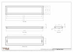 7x33.5 - Wall Vent - Modern Vent Cover -  Return Air Vent - TRM Metal  33.5x7