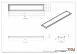 7x38 - Wall Vent - Modern Vent Cover -  Return Air Vent - TRM Metal  38x7