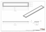 7x46 - Wall Vent - Modern Vent Cover -  Return Air Vent - TRM Metal  46x7