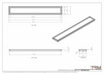 7x50 - Wall Vent - Modern Vent Cover -  Return Air Vent - TRM Metal  50x7