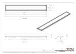 7x54 - Wall Vent - Modern Vent Cover -  Return Air Vent - TRM Metal  54x7