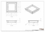 7x7 - Wall Vent - Modern Vent Cover -  Return Air Vent - TRM Metal  7x7