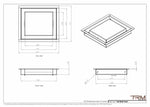 7x8 - Wall Vent - Modern Vent Cover -  Return Air Vent - TRM Metal  8x7