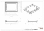 7x9 - Wall Vent - Modern Vent Cover -  Return Air Vent - TRM Metal  9x7