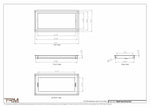 8.5x18.5 - Wall Vent - Modern Vent Cover -  Return Air Vent - TRM Metal  18.5x8.5