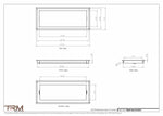 8.5x21 - Wall Vent - Modern Vent Cover -  Return Air Vent - TRM Metal  21x8.5