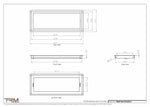 8.5x22.5 - Wall Vent - Modern Vent Cover -  Return Air Vent - TRM Metal  22.5x8.5