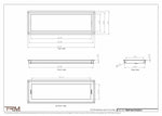 8.5x26.5 - Wall Vent - Modern Vent Cover -  Return Air Vent - TRM Metal  26.5x8.5