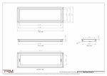8.5x27.5 - Wall Vent - Modern Vent Cover -  Return Air Vent - TRM Metal  27.5x8.5