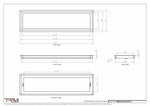 8.5x31.5 - Wall Vent - Modern Vent Cover -  Return Air Vent - TRM Metal  31.5x8.5