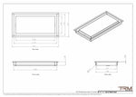 8x16 - Wall Vent - Modern Vent Cover -  Return Air Vent - TRM Metal  16x8