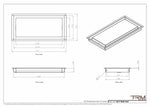 8x17 - Wall Vent - Modern Vent Cover -  Return Air Vent - TRM Metal  17x8
