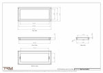 8x20.5 - Wall Vent - Modern Vent Cover -  Return Air Vent - TRM Metal  20.5x8