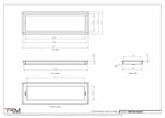 8x25.5 - Wall Vent - Modern Vent Cover -  Return Air Vent - TRM Metal  25.5x8