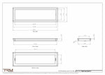 8x27.5 - Wall Vent - Modern Vent Cover -  Return Air Vent - TRM Metal  27.5x8