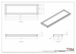 8x28 - Wall Vent - Modern Vent Cover -  Return Air Vent - TRM Metal  28x8
