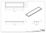 8x33 - Wall Vent - Modern Vent Cover -  Return Air Vent - TRM Metal  33x8