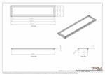 8x34 - Wall Vent - Modern Vent Cover -  Return Air Vent - TRM Metal  34x8