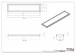 8x35 - Wall Vent - Modern Vent Cover -  Return Air Vent - TRM Metal  35x8