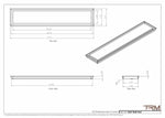 8x41 - Wall Vent - Modern Vent Cover -  Return Air Vent - TRM Metal  41x8