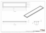 8x42 - Wall Vent - Modern Vent Cover -  Return Air Vent - TRM Metal  42x8