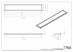 8x51 - Wall Vent - Modern Vent Cover -  Return Air Vent - TRM Metal  51x8