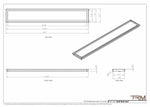 8x54 - Wall Vent - Modern Vent Cover -  Return Air Vent - TRM Metal  54x8