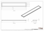 8x55 - Wall Vent - Modern Vent Cover -  Return Air Vent - TRM Metal  55x8