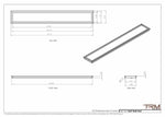 8x57 - Wall Vent - Modern Vent Cover -  Return Air Vent - TRM Metal  57x8