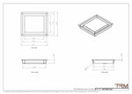 8x9 - Wall Vent - Modern Vent Cover -  Return Air Vent - TRM Metal  9x8