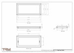 9.5x21 - Wall Vent - Modern Vent Cover -  Return Air Vent - TRM Metal  21x9.5