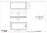 9.5x22 - Wall Vent - Modern Vent Cover -  Return Air Vent - TRM Metal  22x9.5
