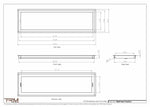 9.5x33.5 - Wall Vent - Modern Vent Cover -  Return Air Vent - TRM Metal  33.5x9.5