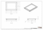 9x12 - Wall Vent - Modern Vent Cover -  Return Air Vent - TRM Metal  12x9
