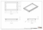 9x14 - Wall Vent - Modern Vent Cover -  Return Air Vent - TRM Metal  14x9