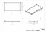 9x17 - Wall Vent - Modern Vent Cover -  Return Air Vent - TRM Metal  17x9