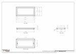 9x19.5 - Wall Vent - Modern Vent Cover -  Return Air Vent - TRM Metal  19.5x9