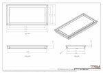 9x19 - Wall Vent - Modern Vent Cover -  Return Air Vent - TRM Metal  19x9