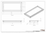 9x20 - Wall Vent - Modern Vent Cover -  Return Air Vent - TRM Metal  20x9