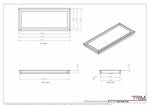 9x22 - Wall Vent - Modern Vent Cover -  Return Air Vent - TRM Metal  22x9