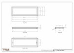 9x28.5 - Wall Vent - Modern Vent Cover -  Return Air Vent - TRM Metal  28.5x9