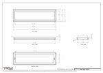 9x33.5 - Wall Vent - Modern Vent Cover -  Return Air Vent - TRM Metal  33.5x9