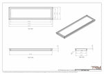 9x34 - Wall Vent - Modern Vent Cover -  Return Air Vent - TRM Metal  34x9