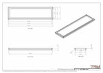 9x35 - Wall Vent - Modern Vent Cover -  Return Air Vent - TRM Metal  35x9