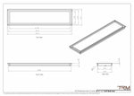 9x39 - Wall Vent - Modern Vent Cover -  Return Air Vent - TRM Metal  39x9