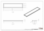 9x43 - Wall Vent - Modern Vent Cover -  Return Air Vent - TRM Metal  43x9