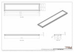 9x47 - Wall Vent - Modern Vent Cover -  Return Air Vent - TRM Metal  47x9