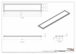9x49 - Wall Vent - Modern Vent Cover -  Return Air Vent - TRM Metal  49x9