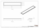 9x52 - Wall Vent - Modern Vent Cover -  Return Air Vent - TRM Metal  52x9